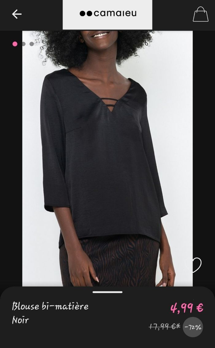 Blouse bi matière femme - photo numéro 4