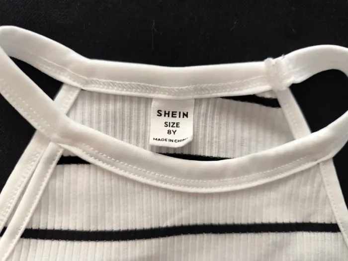 Robe marinière blanche shein 8 ans - photo numéro 2