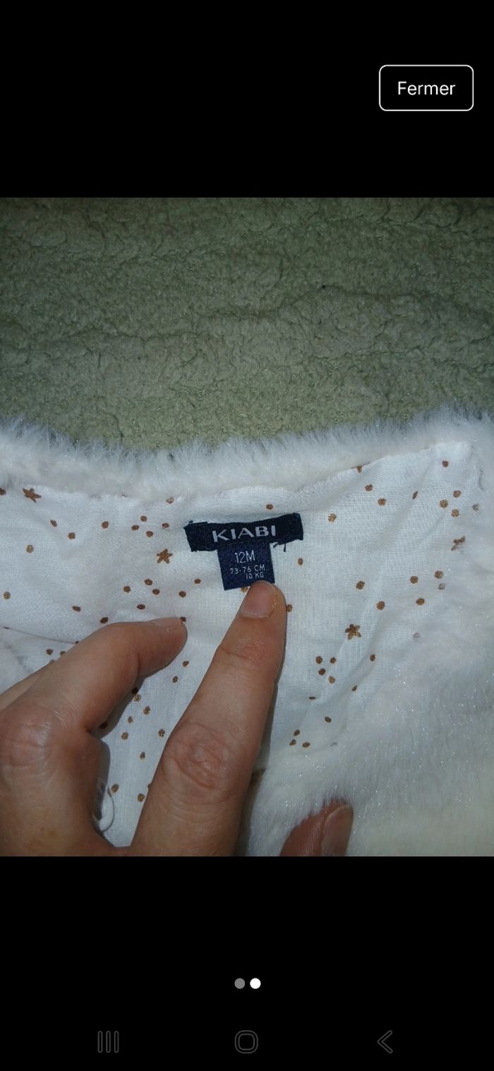 Gilet sans manche fille fausse fourrure - photo numéro 2