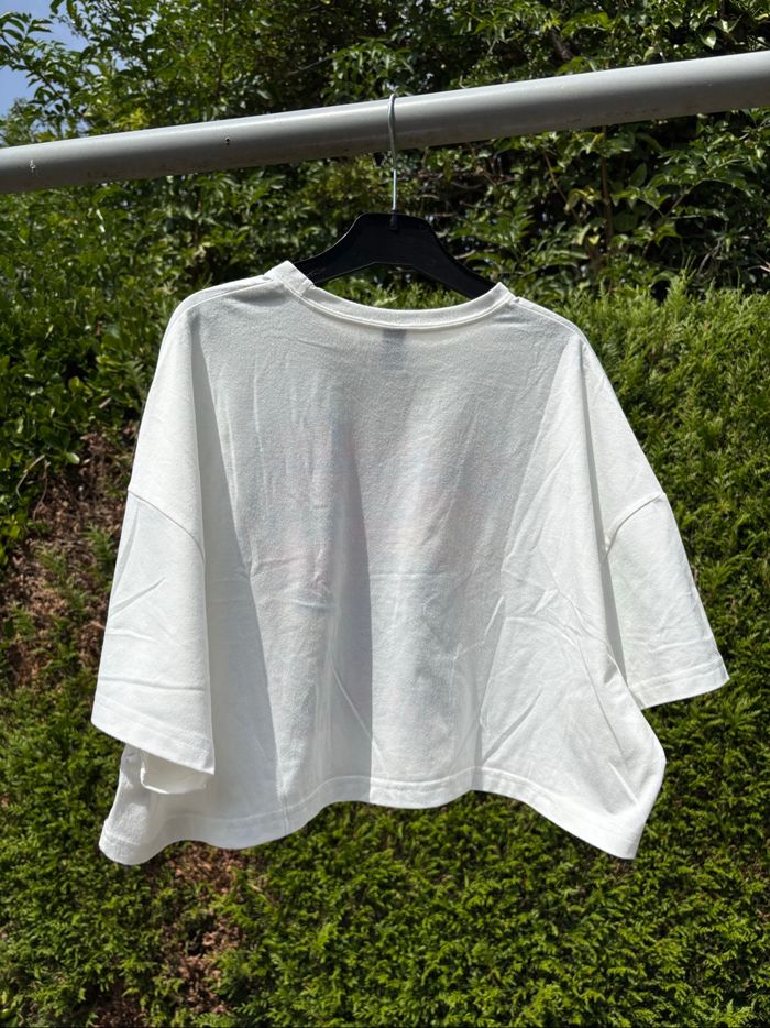 T-shirt crop top oversize imprimé rétro coloré – Marque Shein - photo numéro 2