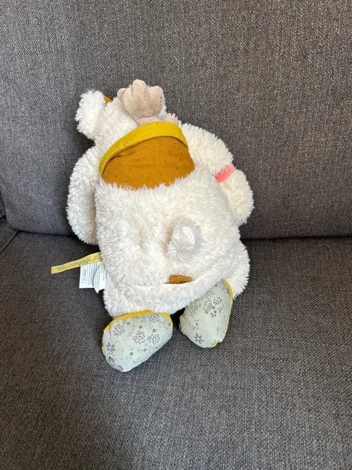 Peluche musical moulin roty, ours blanc le voyage d’Olga - photo numéro 3