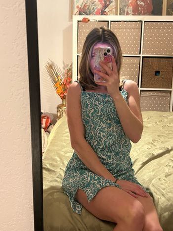 Petit robe à motifs vert et blanc 💚🤍 Heartbreak