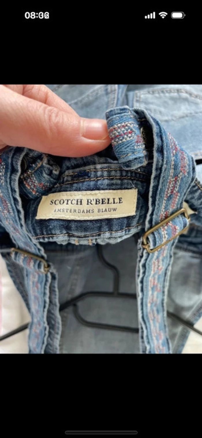 Salopette short scotch r’belle taille 10 ans - photo numéro 4