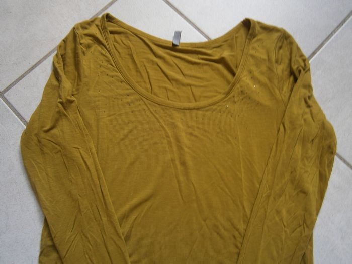 Tee-shirt ML moutarde COP COPINE Taille L - photo numéro 4