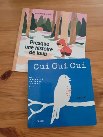 Lot 2 livres presque une histoire de loup et cui cui cui