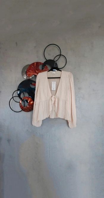 Blouse Vila beige à plumetis