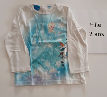 T-shirt ml Reine des neiges Disney 2 ans
