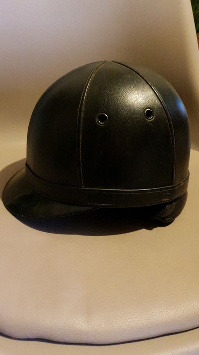 Bombe d'équitation Choplin en cuir