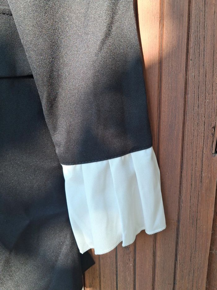 Robe chemise courte noire et blanche - photo numéro 3