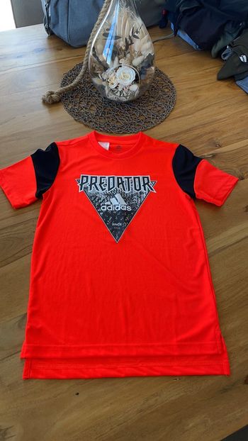 T-shirt Adidas predator orange fluo neuf 12 ans M enfants