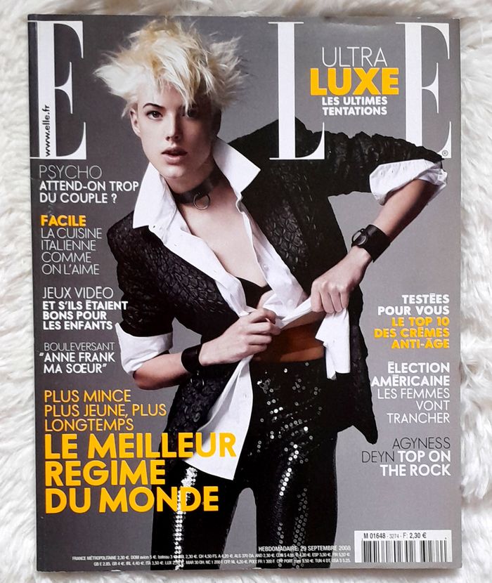 Magazine Elle n°3274 septembre 2008 spécial Agyness Deyn