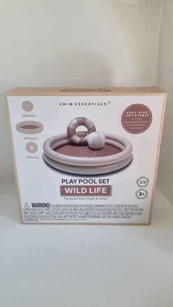 Set de piscine play beige Wild Life :  bouée ballon piscine Ø 120 cm