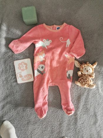 Pyjama polaire Mots d'enfants 6 mois
