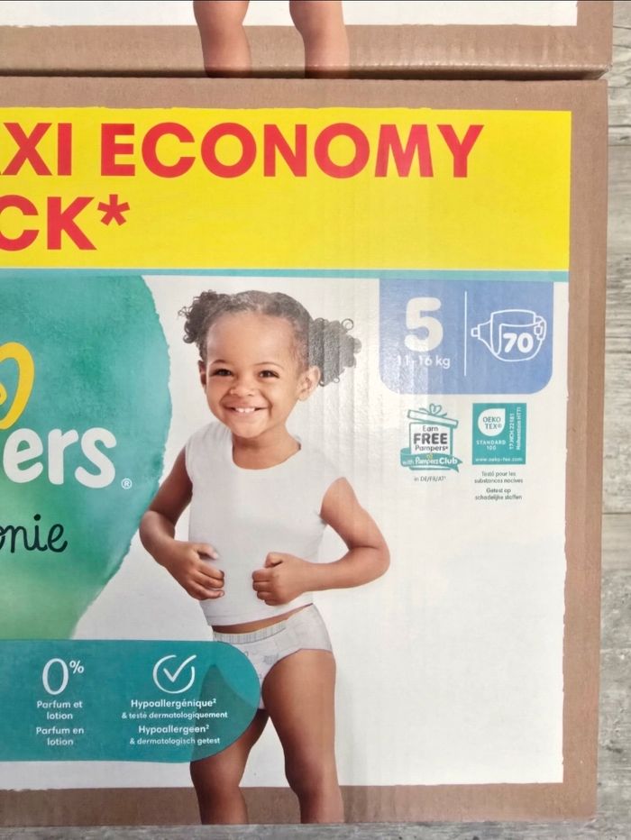 🍼 Pampers Harmonie T5 Lot de 2 × 70 couches (11–16 kg) - photo numéro 2