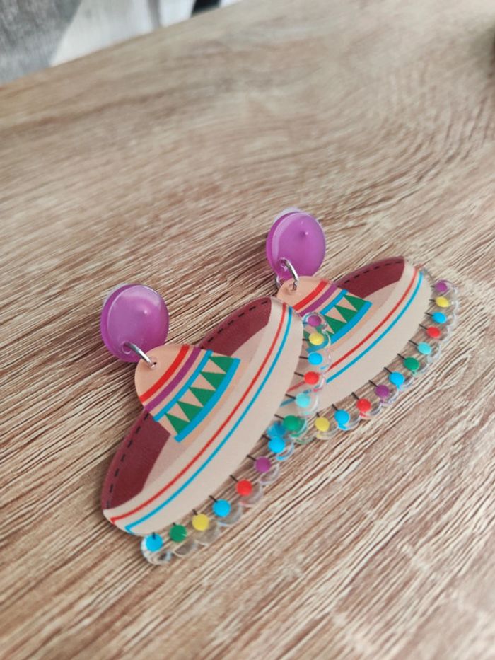 Paire de boucles d'oreilles Sombrero