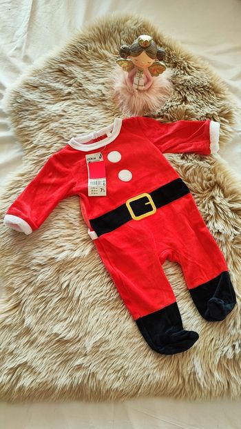 Pyjama velours père noël in extenso 3 mois