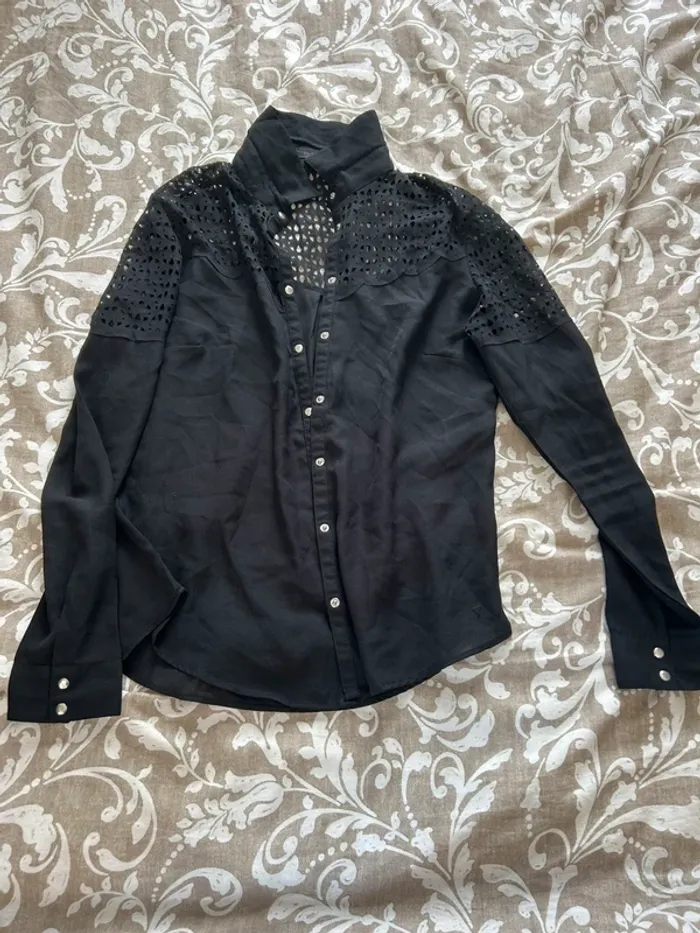 Chemise noir ajouré on you taille S
