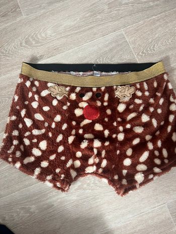 Caleçon en fourrure renne de Noël taille xl