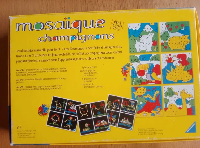 Jeu enfant - Mosaïque champignons - photo numéro 3