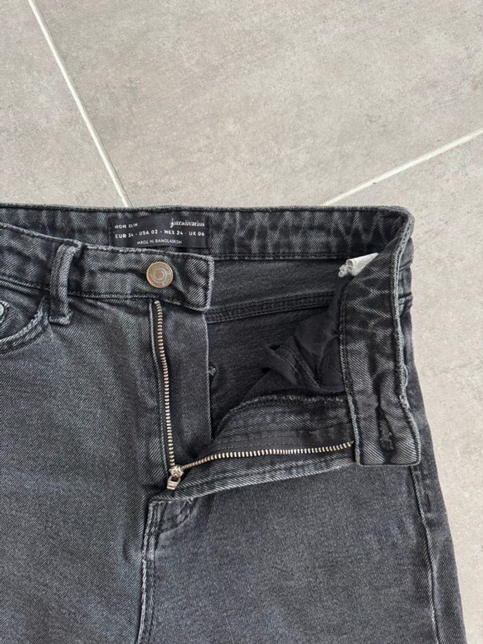 Jean mom slim noir Stradivarius - photo numéro 4