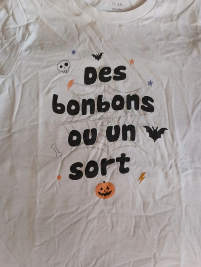 Tee shirt manches courtes halloween taille 10 ans - photo numéro 2