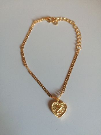 🌸Bracelet Laiton doré avec pampilles cœur et lettre Z Neuf 🌸