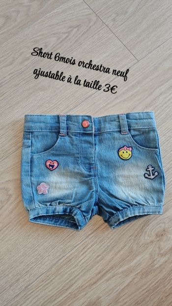 Short en jean 6mois orchestra neuf 