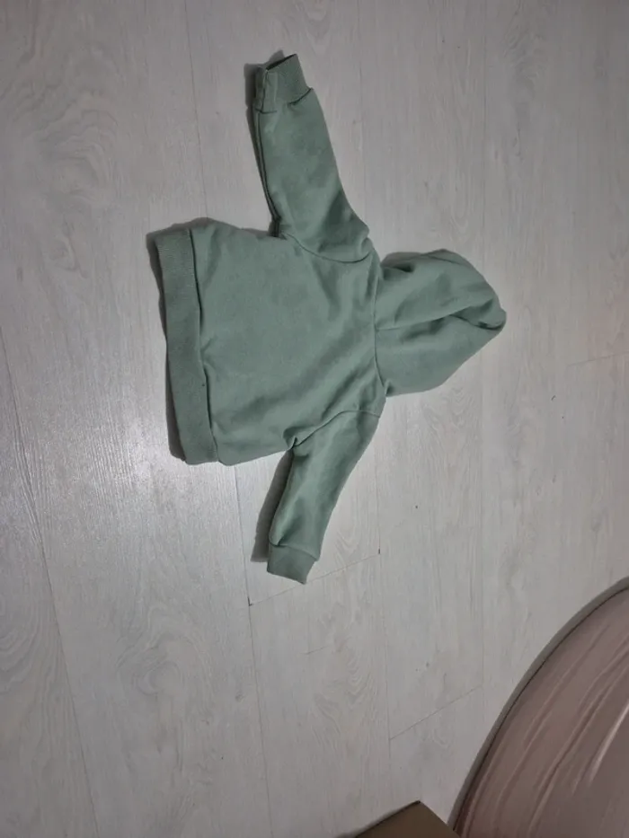 Sweat vert à capuche motif hérisson - photo numéro 4