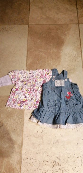 Ensemble robe et t shirt manches longues en 6 mois