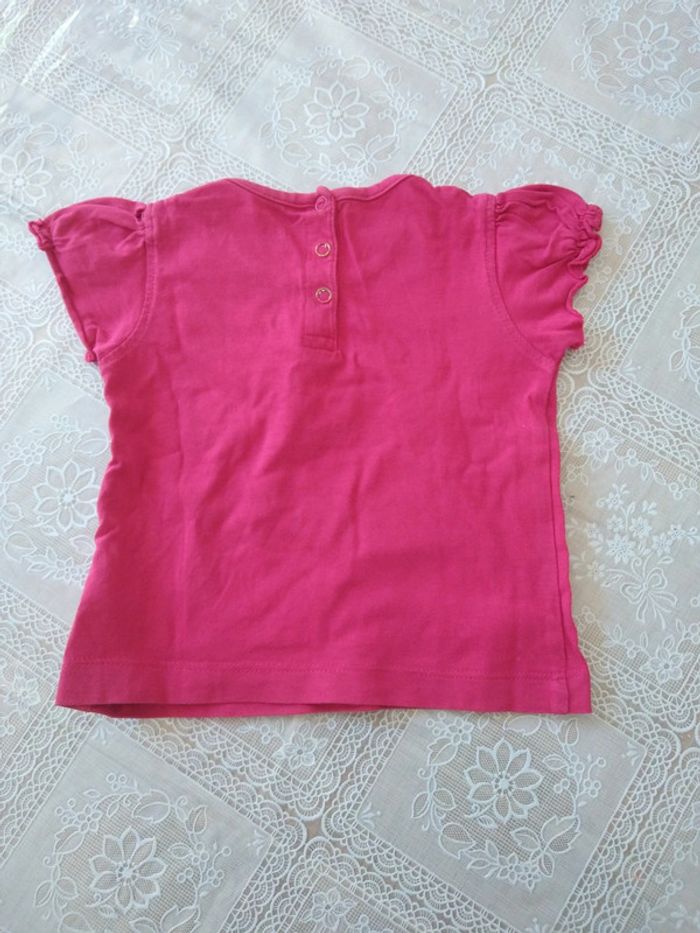 Tee-shirt rose framboise 23 mois - photo numéro 3