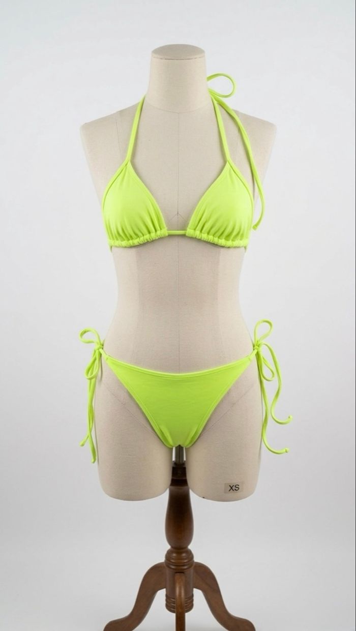 Maillot de bain 2 pièces triangle - Taille XS - Jaune Néon / Fluide - photo numéro 1
