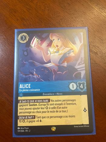 Carte Lorcana - Alice : En pleine croissance - 137/204 - FR - 2
