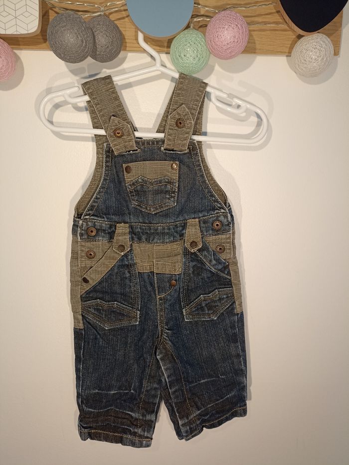 Salopette jean & tissu