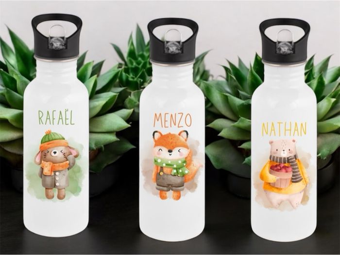 Gourde à bec pour enfants/bébés personnalisée - photo numéro 5