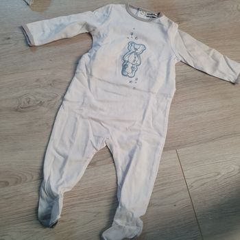 Pyjama blanc tape à l'œil 6 mois