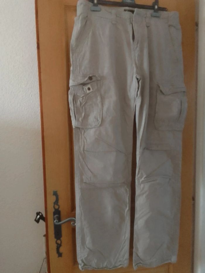 Pantalon large gris à carreaux Scotch Vintage taille 44 - photo numéro 4
