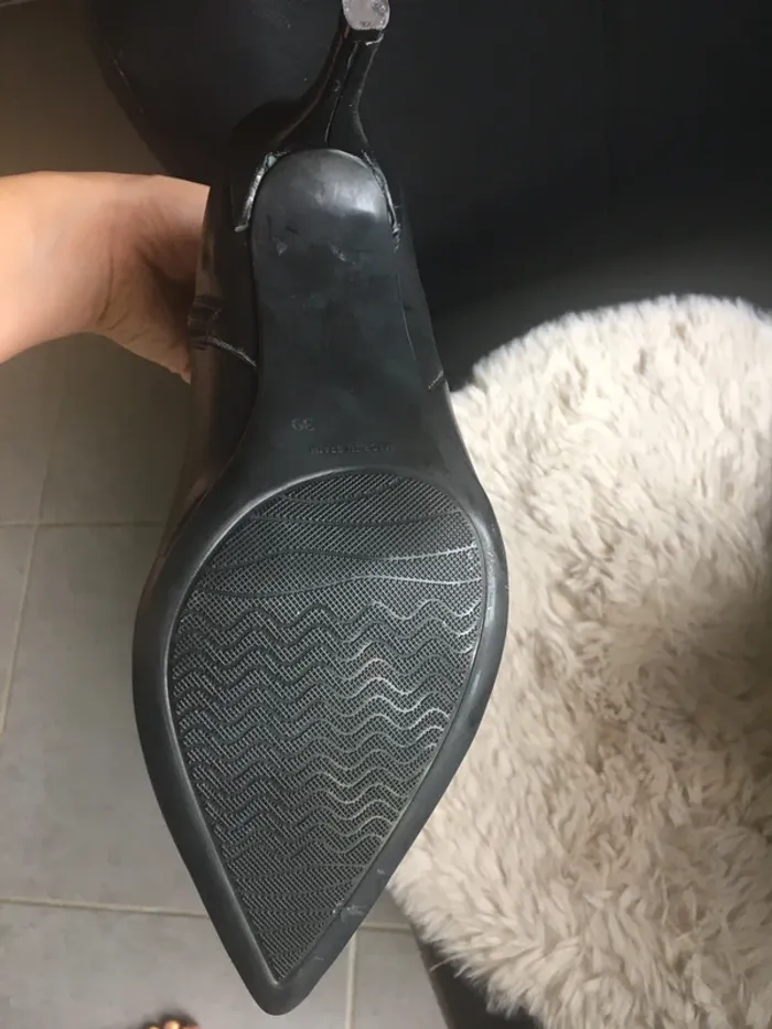Bottines à talon en cuir noires Élodie - photo numéro 10