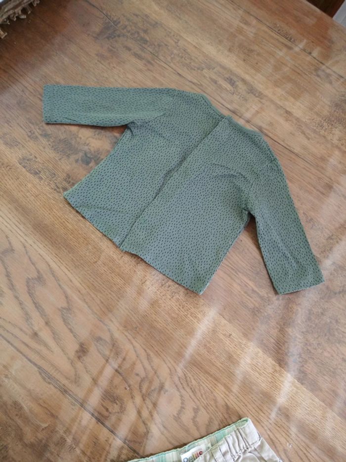 Tee-shirt manches longues vert - photo numéro 3