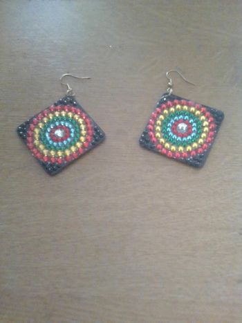 Boucles d'oreilles carré