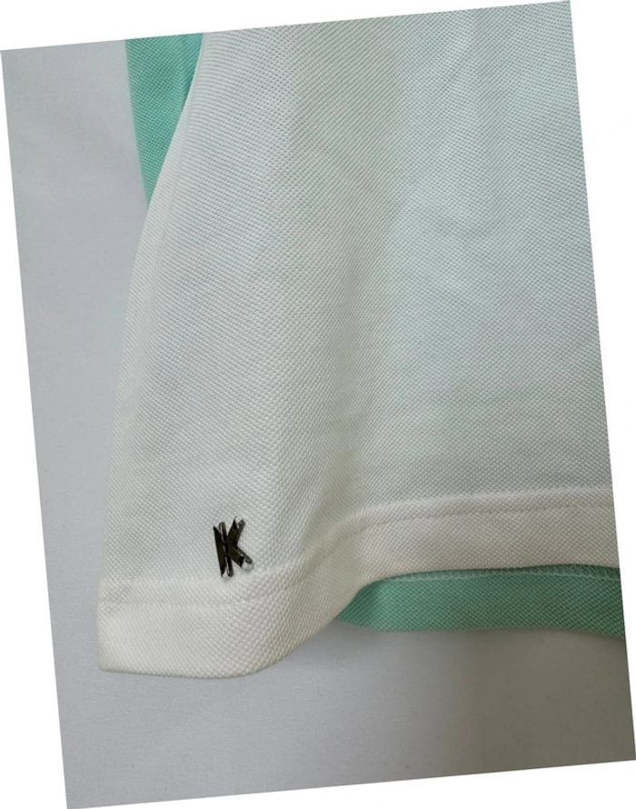 Polo Kenzo bicolore blanc et vert menthe 100% coton taille 3XL - photo numéro 4