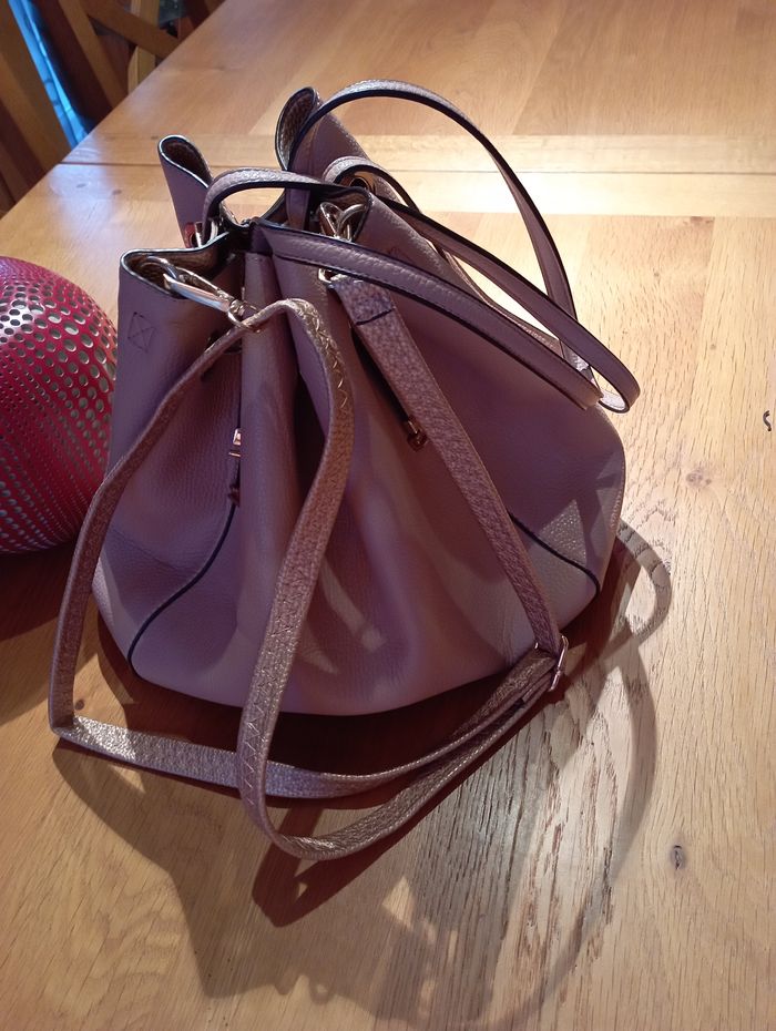 Sac à bandoulière besace rose en parfait état - photo numéro 2