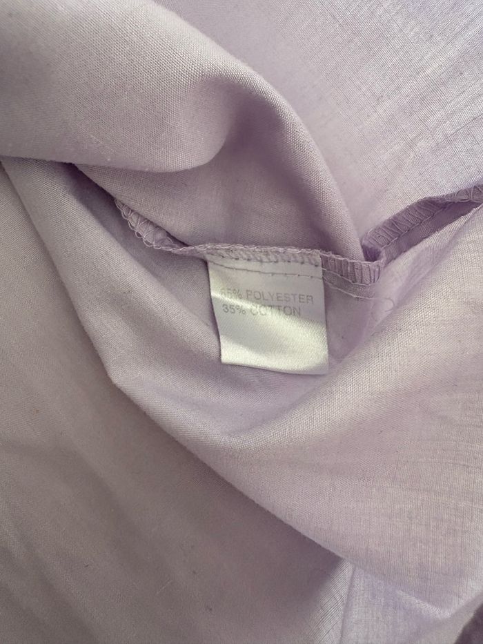 Chemise Lila unie à manches longues - Tom Hagan - M/38 - photo numéro 4