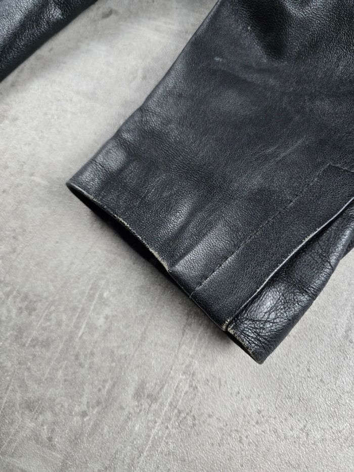 Veste cuir vintage noir homme taille 42 bon état - photo numéro 3