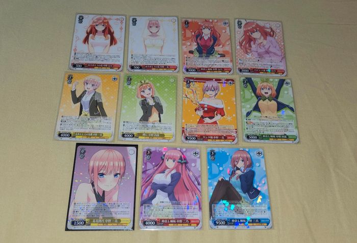 Lot de 11 cartes Quintessential Quintuplets - photo numéro 2
