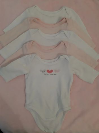 Lot 5 bodies manche longue 3 mois