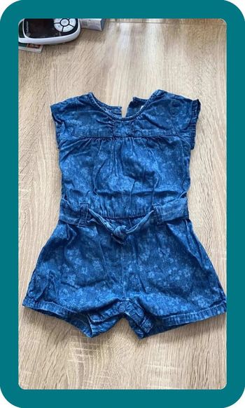 Combishort bleu 12 mois