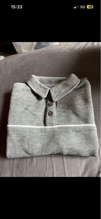 Pull type polo manche longues