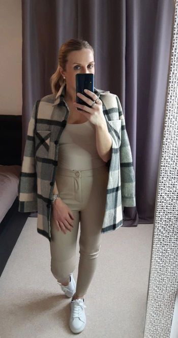 Veste polaire à carreaux