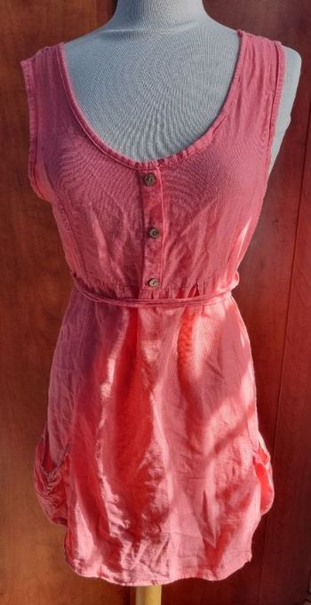 Tunique rose avec effet dentelle au dos 40-42