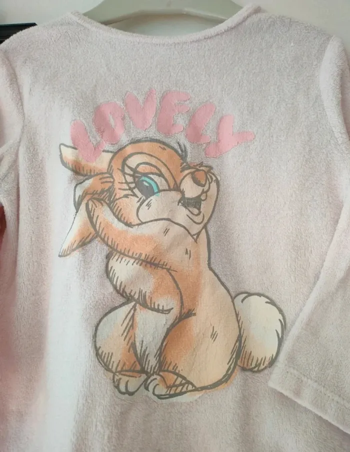 (e) Pyjama Velours rose Disney 18mois - photo numéro 4
